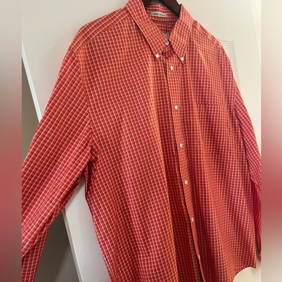 Eddie Bauer Wrinkle Resistant Bright Orange Dress Shirt Like New Men’s Size XL - Picture 5 of 15